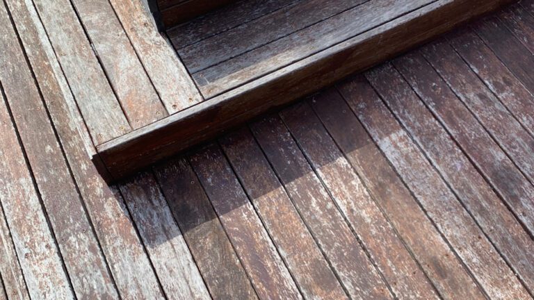 Signs of deck repair